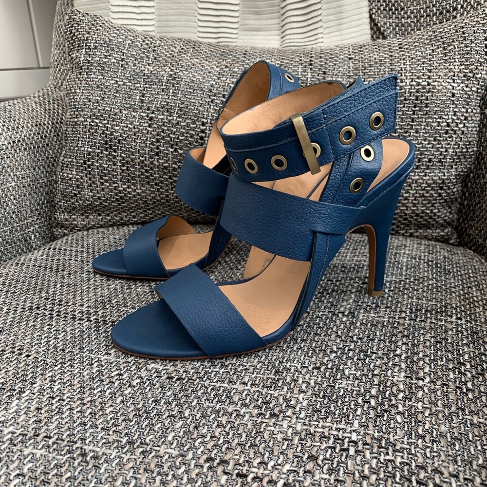 Like New Joe’s Blue Wrap Heels